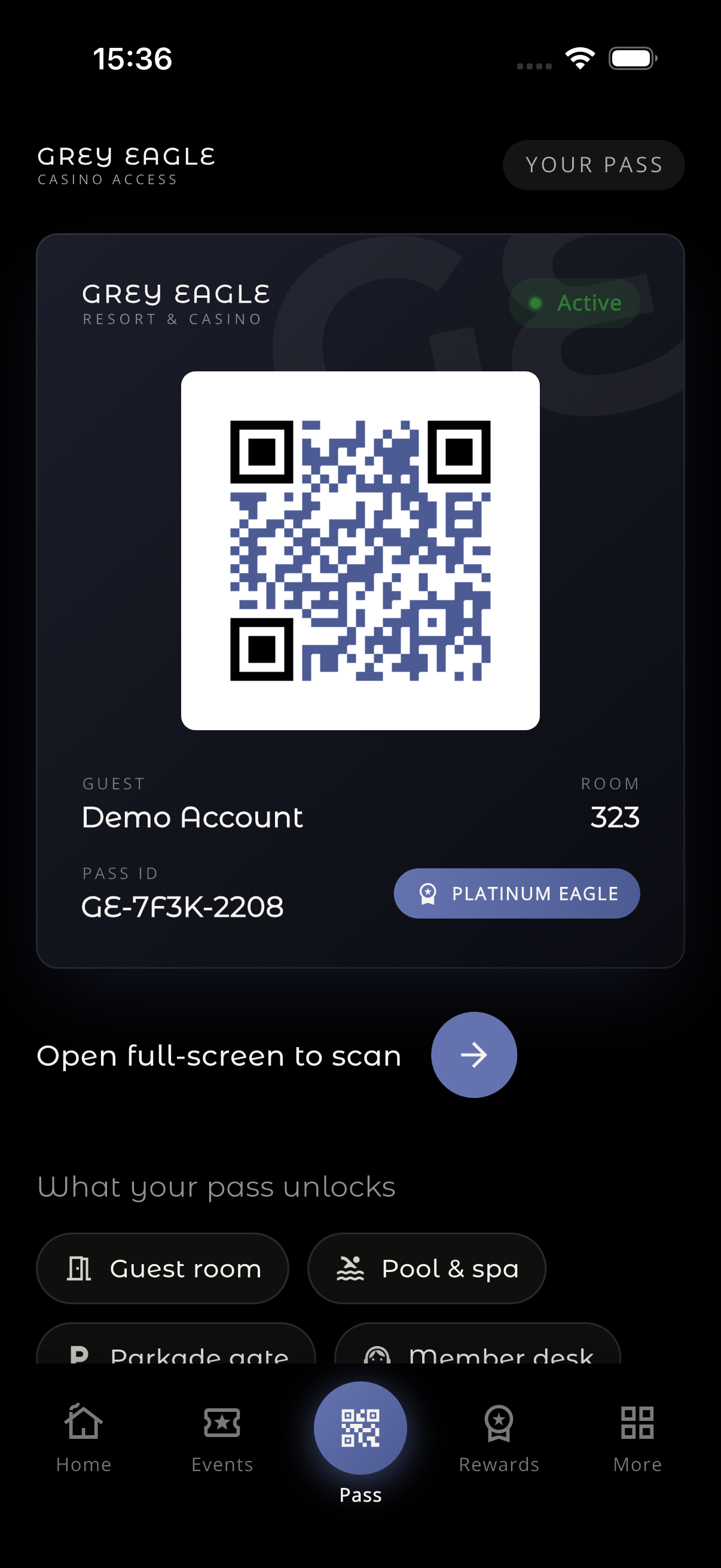 Concierge chat screen
